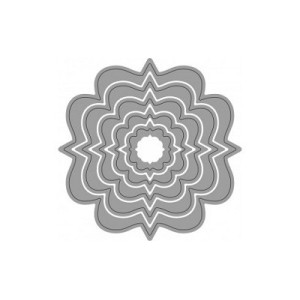 Fustella sottile CALEIDOSCOPIO 68x68mm 5 SOGG. Utilizzabili con ROSA80 - VIOLA80.