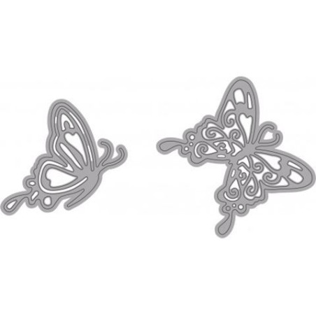 Fustella sottile FARFALLE 2 SOGG. Utilizzabili con ROSA80 - VIOLA80