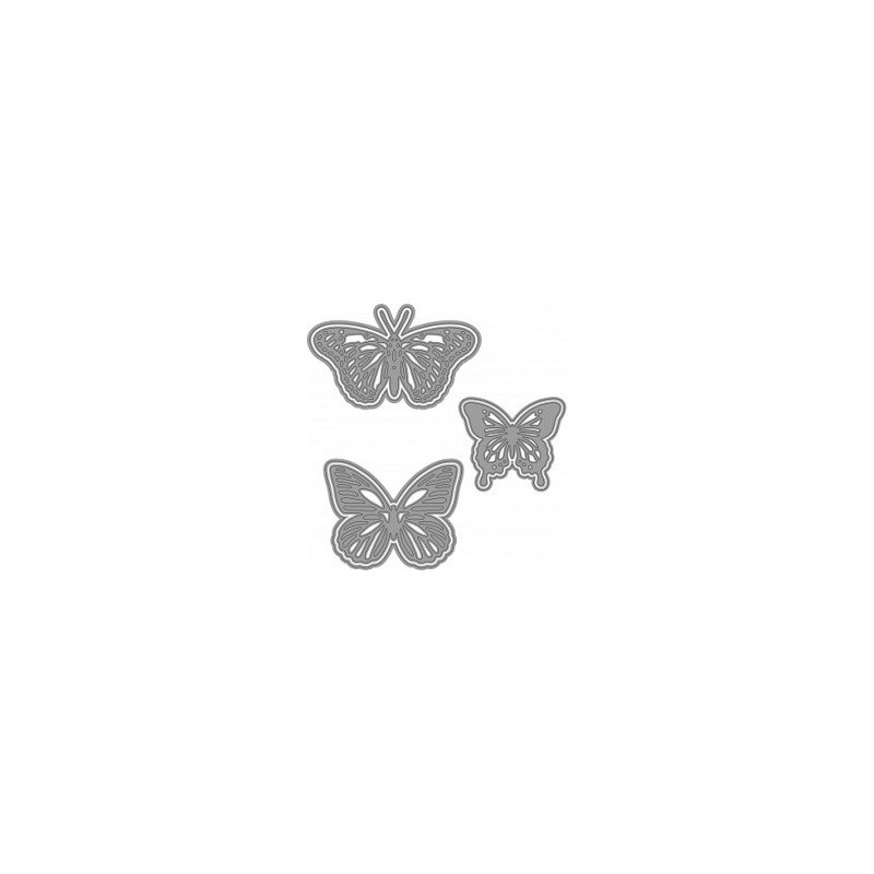 Fustella sottile FARFALLE 3 SOGG. Utilizzabile con ROSA80 - VIOLA80.