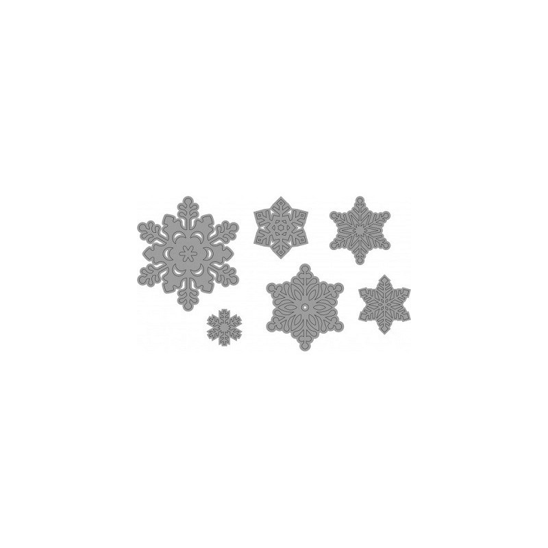 Fustella sottile FIOCCHI DI NEVE 6 SOGG. Utilizzabili con ROSA80 - VIOLA80.