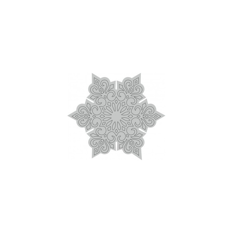 Fustella sottile FIOCCO NEVE. Utilizzabili con ROSA80 - VIOLA80.