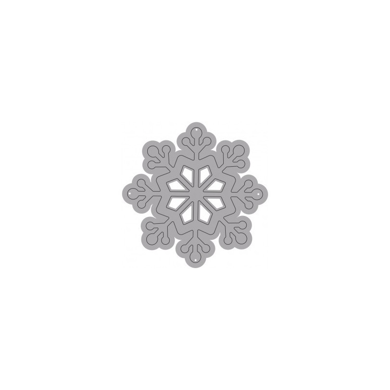 Fustella sottile FIOCCO NEVE. Utilizzabili con ROSA80 - VIOLA80.