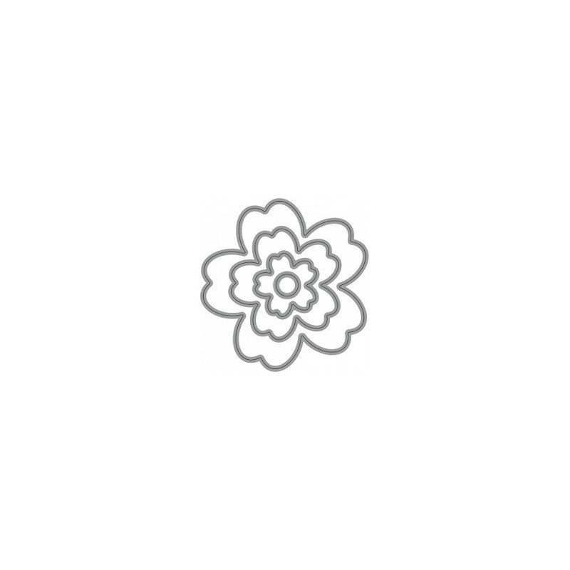 Fustella sottile FIORI 68x70mm. 4 SOGG. Utilizzabili con ROSA80 - VIOLA80.