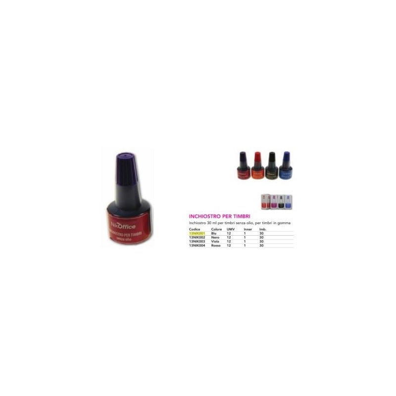 Inchiostro per timbri Viola 30ml