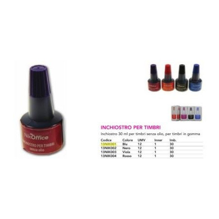 Inchiostro per timbri Viola 30ml