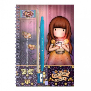 kit cancelleria FIREFLY DAWN santoro GORJUSS con notebook