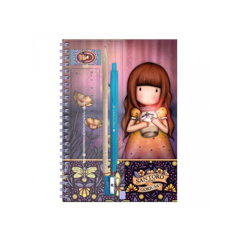 kit cancelleria FIREFLY DAWN santoro GORJUSS con notebook