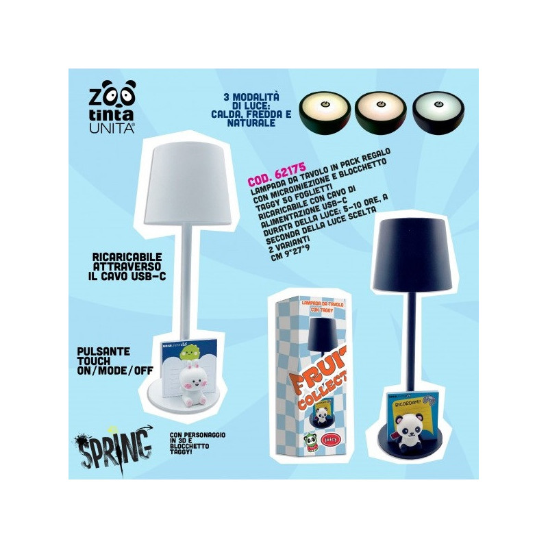 lampada da tavolo con taggy TINTAUNITA