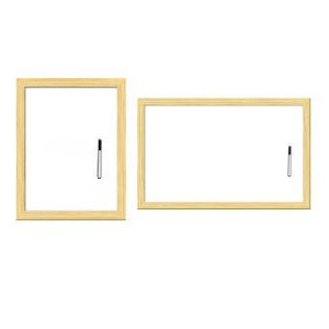 Lavagna bianca 60x90 cornice legno