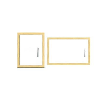 Lavagna bianca 60x90 cornice legno