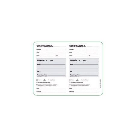 LIBRETTO GIUSTIFICAZIONI