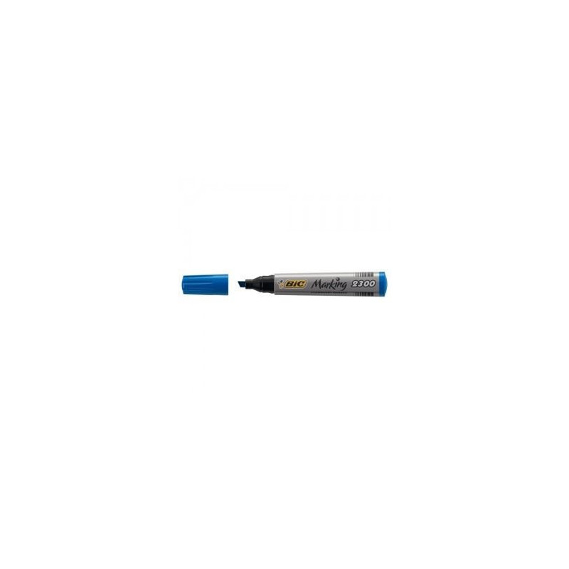 Marker Bic punta scalpello blu