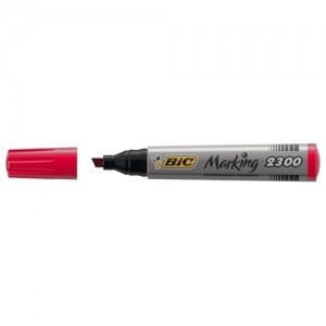 Marker Bic punta scalpello rosso