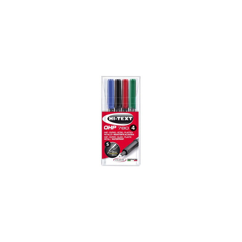 Marker OHP punta S 0,3mm  4pz ass.