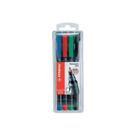 Marker OHP Stabilo S 0,3mm 4pz ass.