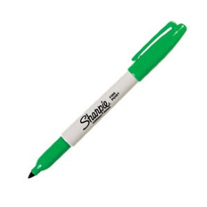 Marker Sharpy Paper mate punta fine tonda verde