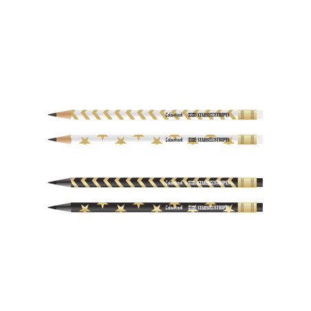 Matita con gomma stelle e strisce colourbook  hb2