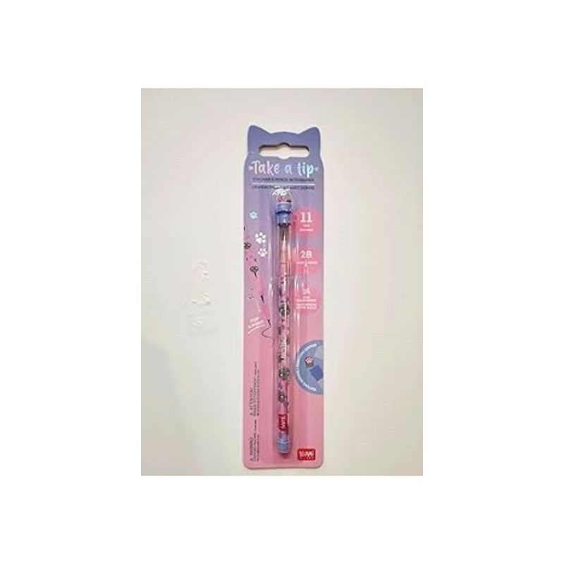 MATITA IMPILABILE CON GOMMA - TAKE A TIP - KITTY LEGAMI