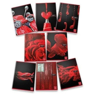 Maxi quaderno Pigna RED 96pg / 48fg - rigo 5mm