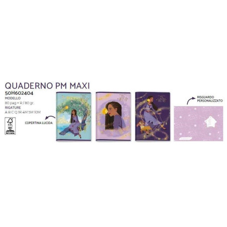 Maxi quaderno Wish rig.C Seven
