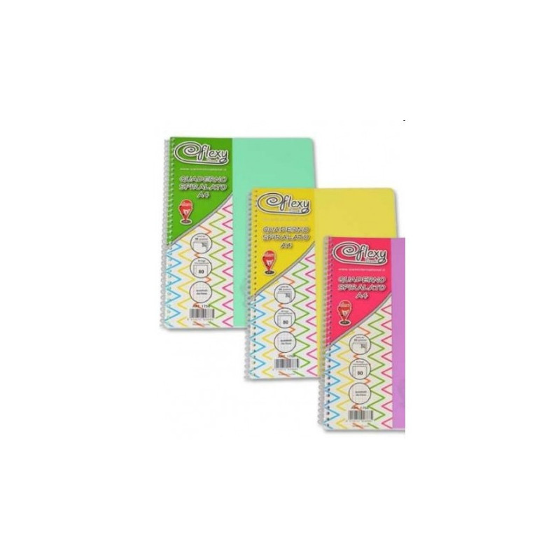 Maxi Spiralato A4 80fg 80gr copertina plastica 1 Rigo