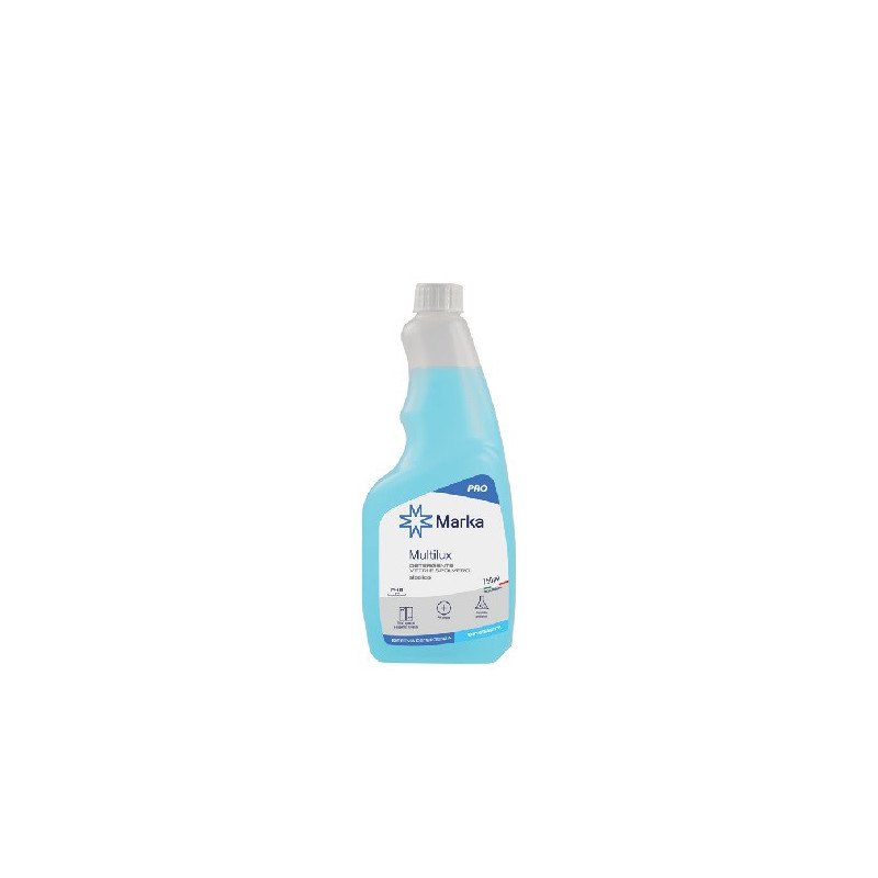 Multilux Detergente vetri e spolvero alcolico PH 8 - 750ml RICARICA