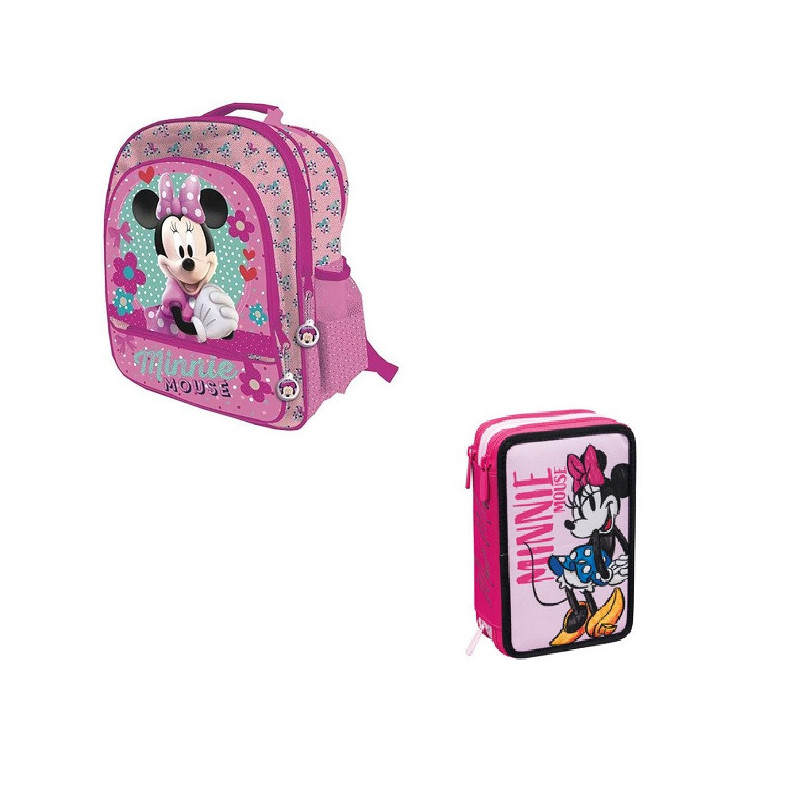 OFFERTA Kit Zaino + astuccio 3 zip Minnie Seven