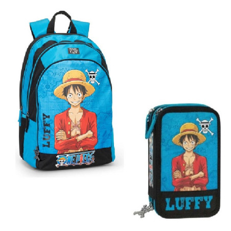 OFFERTA Kit Zaino + astuccio 3 zip One piece Comix