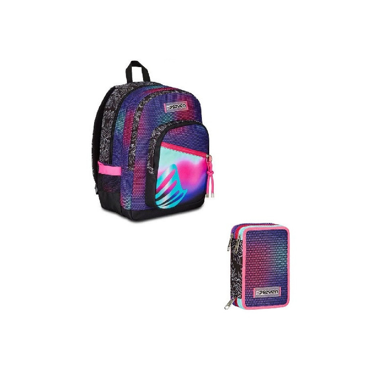 OFFERTA Kit Zaino + astuccio 3 zip Seven SHADEFULL GIRL