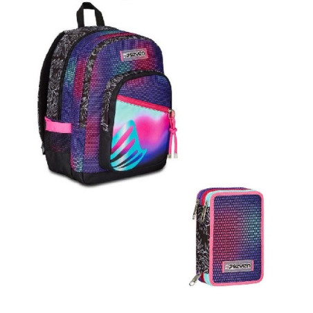 OFFERTA Kit Zaino + astuccio 3 zip Seven SHADEFULL GIRL