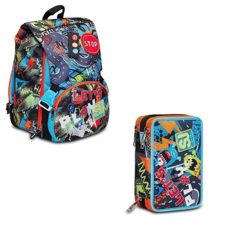 OFFERTA Kit Zaino + astuccio 3 zip Seven SJ Rushpack