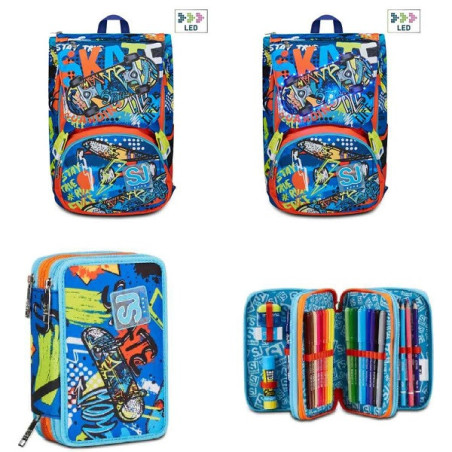 OFFERTA Kit Zaino + astuccio 3 zip Seven SJ trickyled