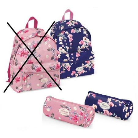 OFFERTA Kit Zaino + astuccio bustina Flowers Pigna