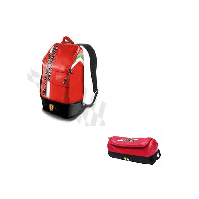 OFFERTA Kit Zaino + astuccio Ferrari racing comix