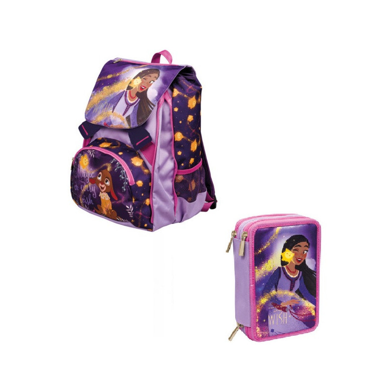 OFFERTA Kit Zaino wish + astuccio 3 zip