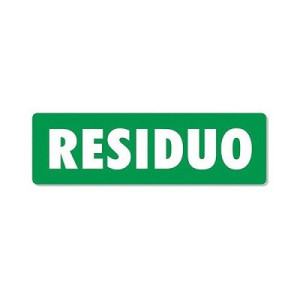Targhette adesive raccola differenziata:residuo
